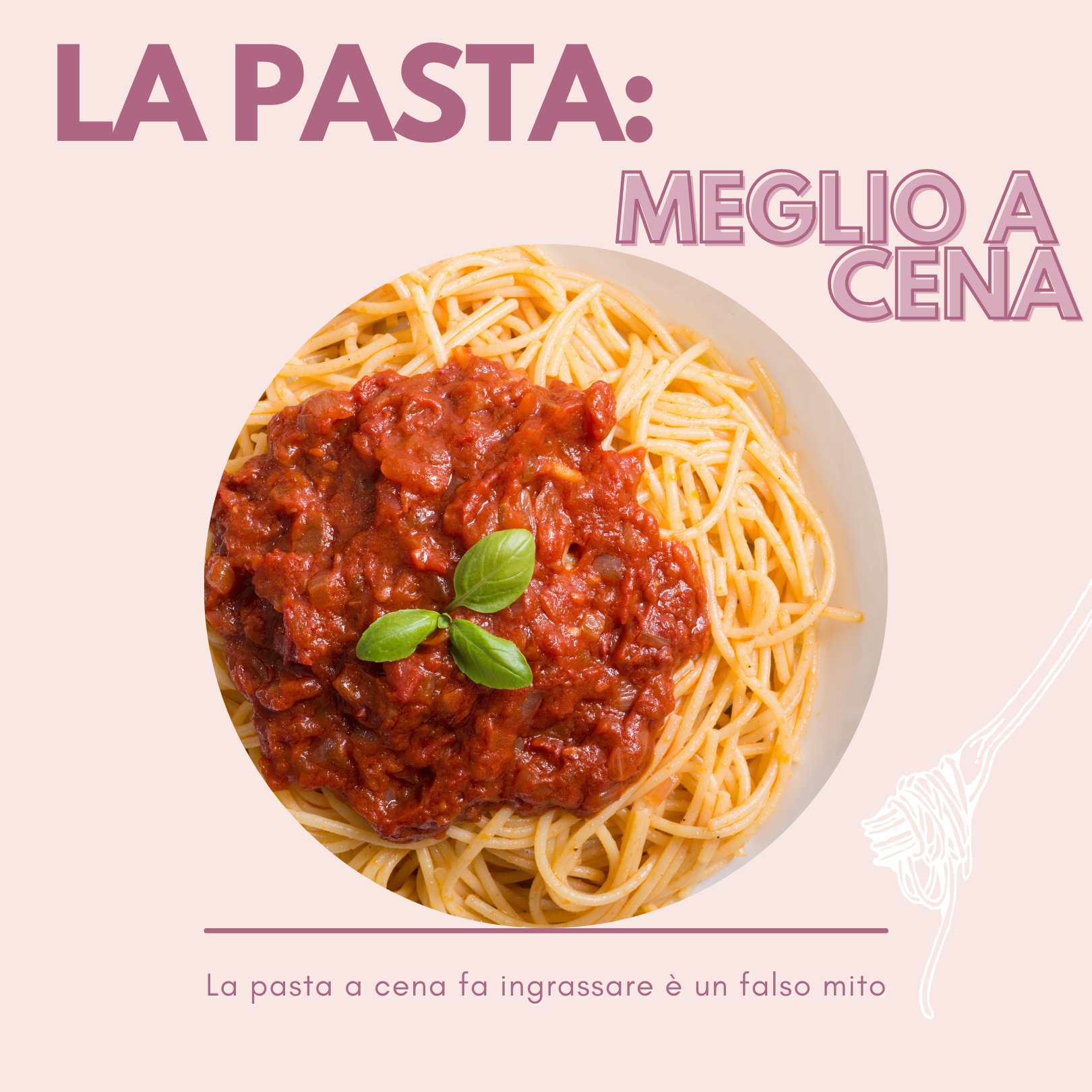 La pasta: meglio mangiarla a cena